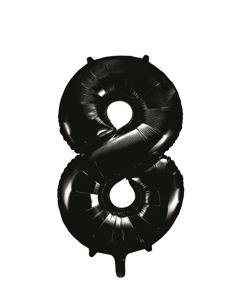 Buy Black Splash Foil Balloon Number # 8 (34inch) at NIS Packaging & Party Supply Brisbane, Logan, Gold Coast, Sydney, Melbourne, Australia