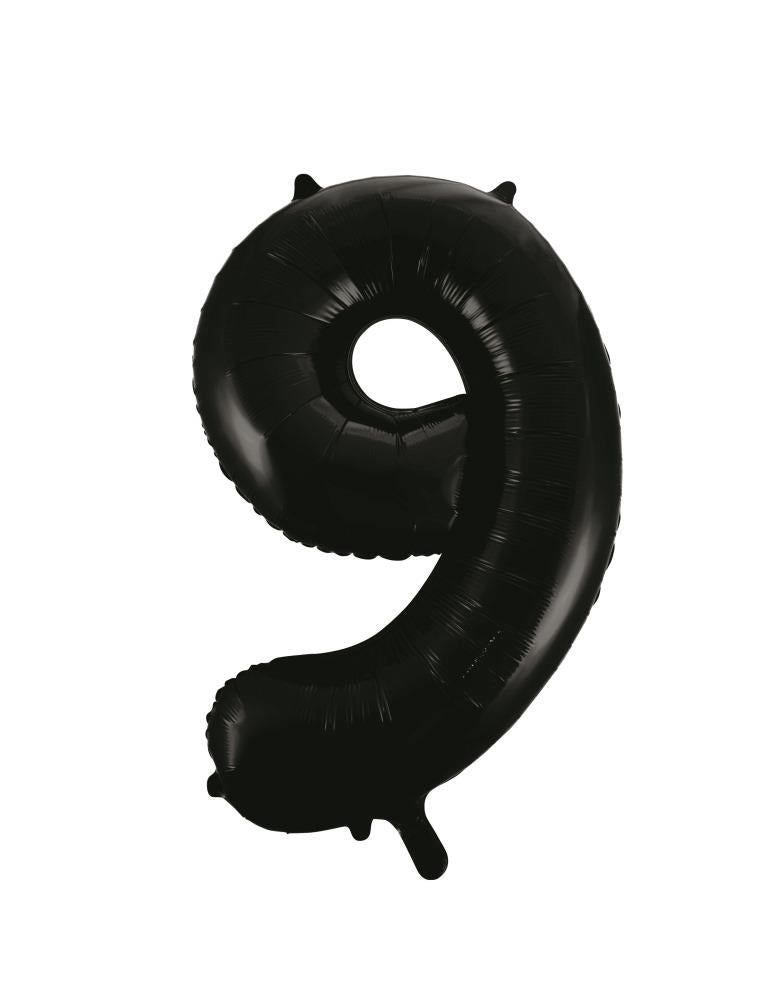 Buy Black Splash Foil Balloon Number # 9 (34inch) at NIS Packaging & Party Supply Brisbane, Logan, Gold Coast, Sydney, Melbourne, Australia