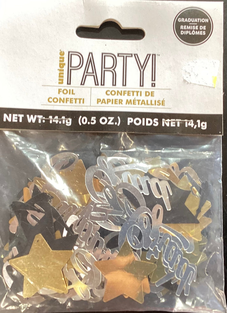 Black and Gold Graduation Confetti NIS Packaging & Party Supply