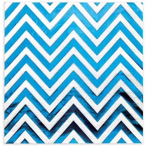 Blue Printed Paper Napkin 10pk NIS Packaging & Party Supply
