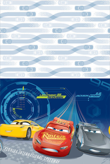 CARS 3 TABLECOVER PLASTIC 1.37m x 2.43m NIS Packaging & Party Supply