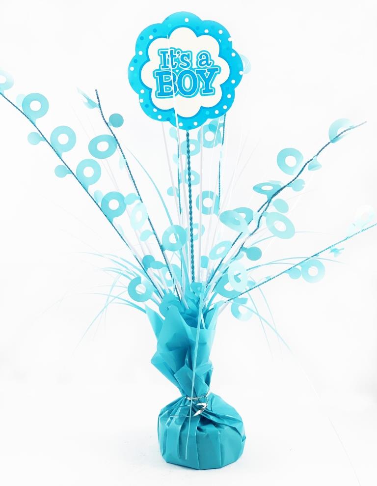 Buy CENTREPIECE BLUE IT'S A BOY at NIS Packaging & Party Supply Brisbane, Logan, Gold Coast, Sydney, Melbourne, Australia