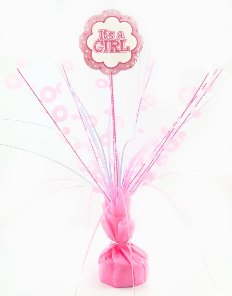 Buy CENTREPIECE PINK IT'S A GIRL at NIS Packaging & Party Supply Brisbane, Logan, Gold Coast, Sydney, Melbourne, Australia