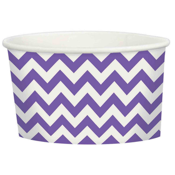 CHEVRON 280ML TREAT CUPS NEW PURPLE NIS Packaging & Party Supply