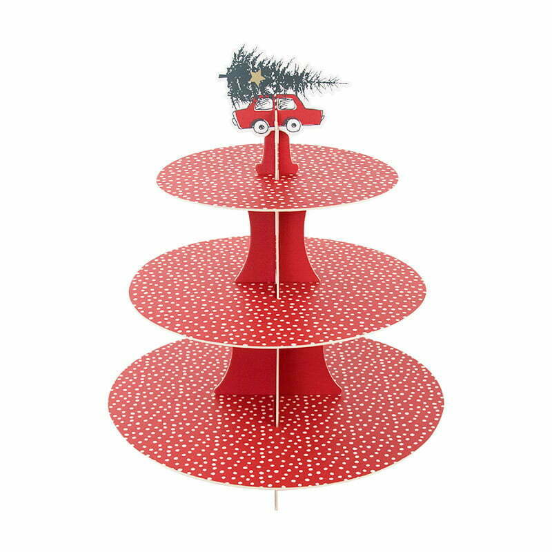 CHRISTMAS 3 TIER CAKE STAND NIS Packaging & Party Supply