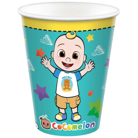 COCOMELON 9OZ / 266ML Paper Cups 8pk NIS Packaging & Party Supply
