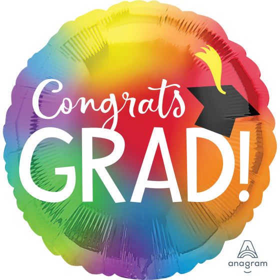 COLOURFUL CONGRATS GRAD FOIL BALLOON JUMBO NIS Packaging & Party Supply