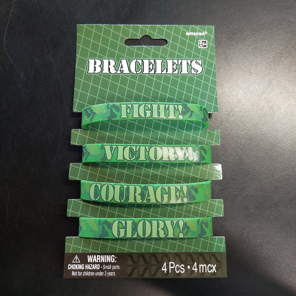 Buy Camouflage Bracelets 4pcs at NIS Packaging & Party Supply Brisbane, Logan, Gold Coast, Sydney, Melbourne, Australia