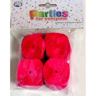 Cerise Streamer Crepe Pack of 4 NIS Packaging & Party Supply