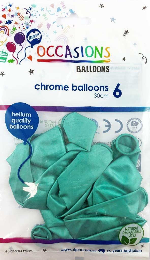 Buy Chrome Green Colours 30cm Balloons at NIS Packaging & Party Supply Brisbane, Logan, Gold Coast, Sydney, Melbourne, Australia