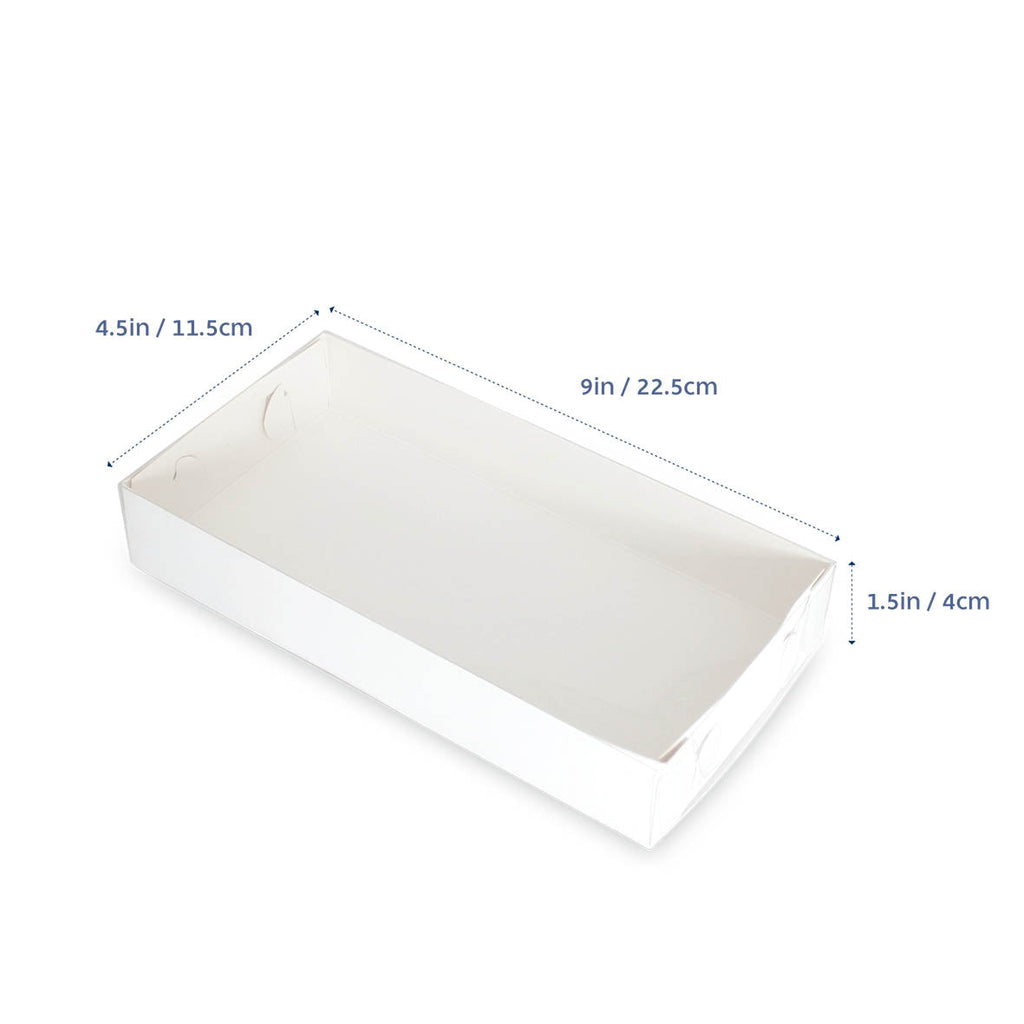 Clear Lid Biscuit Box RECTANGLE 9x4.5x1.5(H)in NIS Packaging & Party Supply