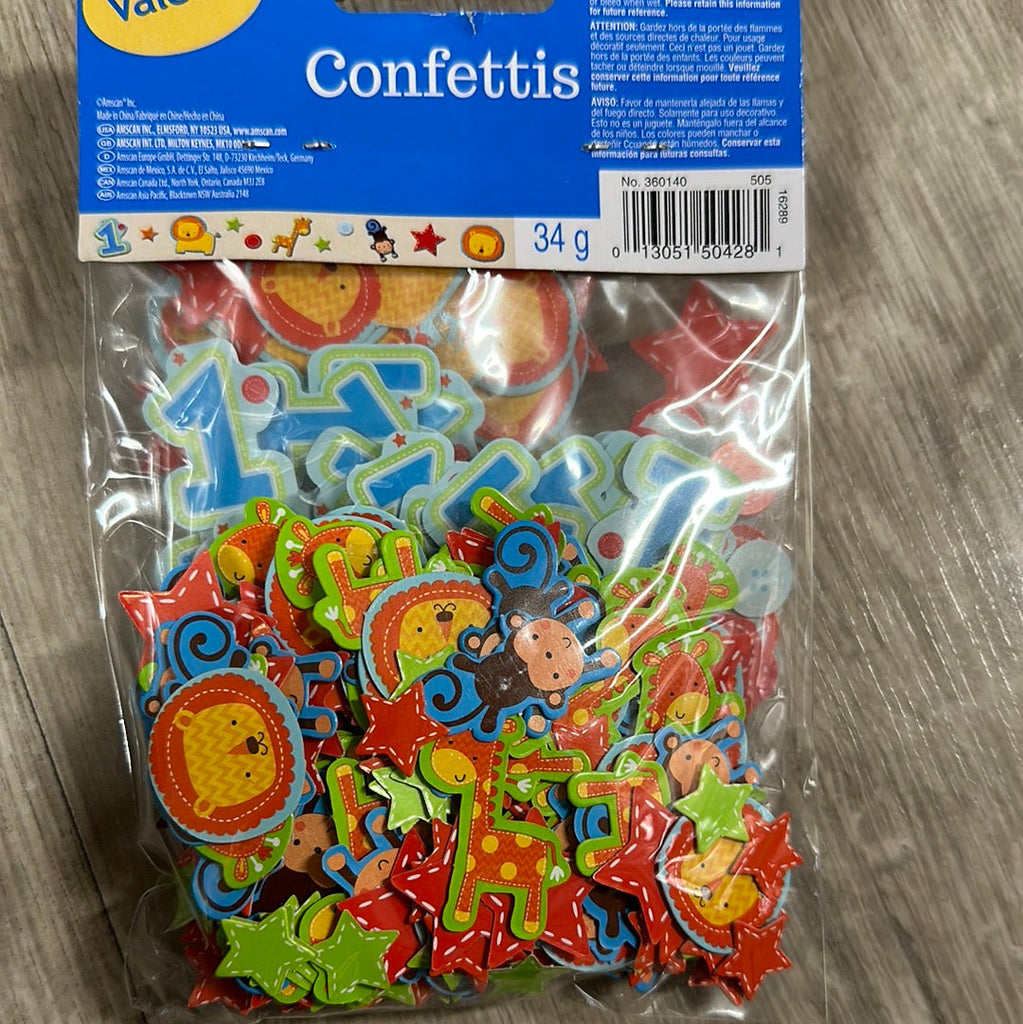 Confetti 1st birthday Boy 34gm NIS Packaging & Party Supply