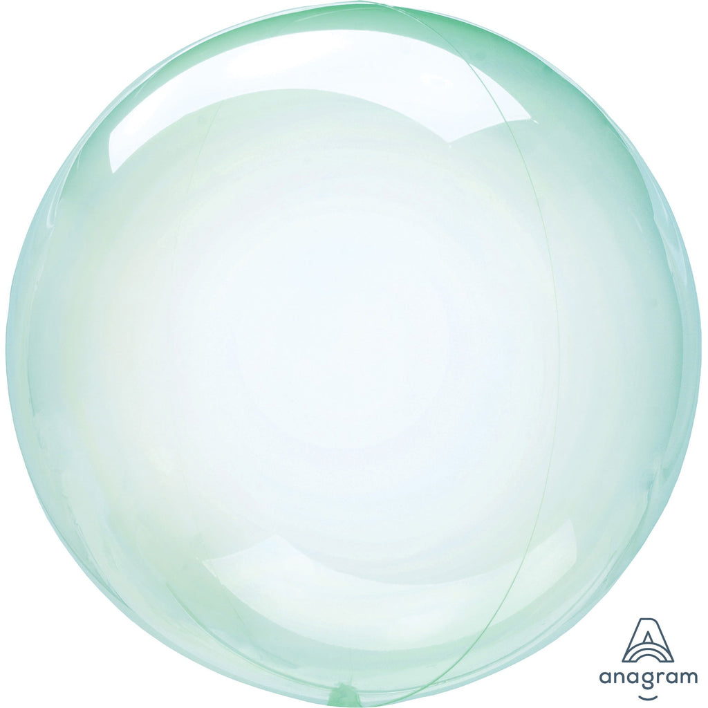 Crystal Clear Green Round Balloon 1pc NIS Packaging & Party Supply