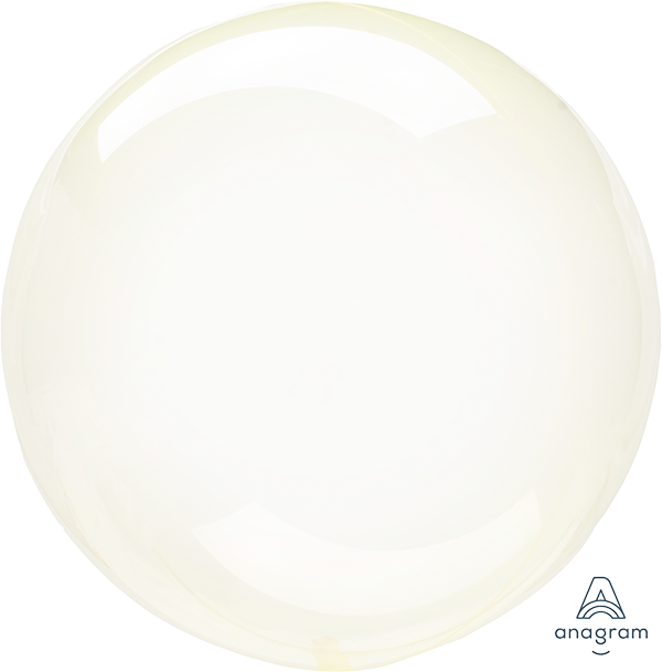 Crystal Clear Yellow Round Balloon 1pc NIS Packaging & Party Supply