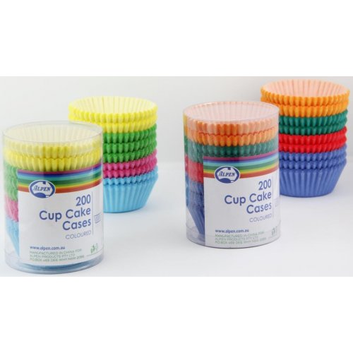 Cup Cake Cases Coloured (38x21mm) Pack of 200 NIS Packaging & Party Supply
