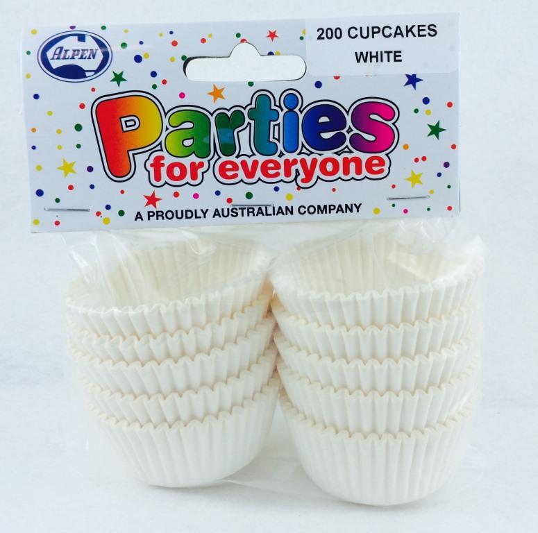Buy Cup Cake Cases White (38x21mm) Pack 200 at NIS Packaging & Party Supply Brisbane, Logan, Gold Coast, Sydney, Melbourne, Australia