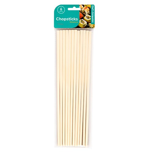Cutlery Chopsticks 6 Pairs Melamine NIS Packaging & Party Supply