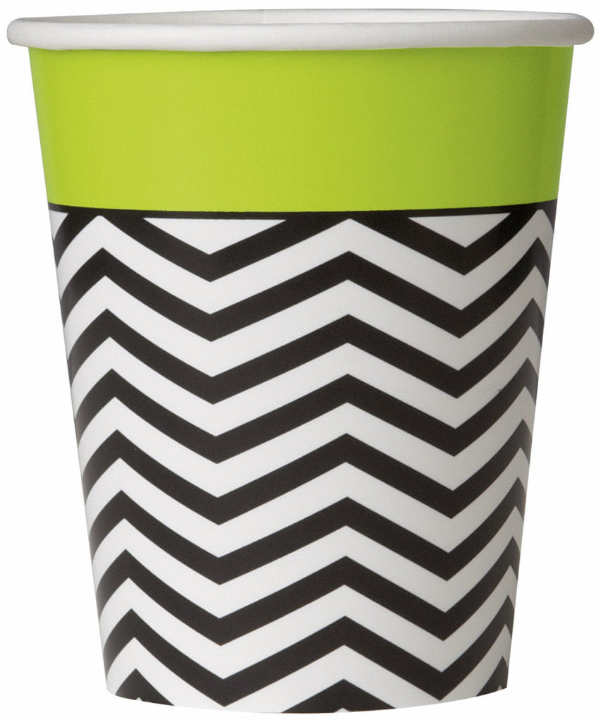 DESIGNER Chevron Birthday 270ML (9OZ) Paper Cups- 8pk NIS Packaging & Party Supply