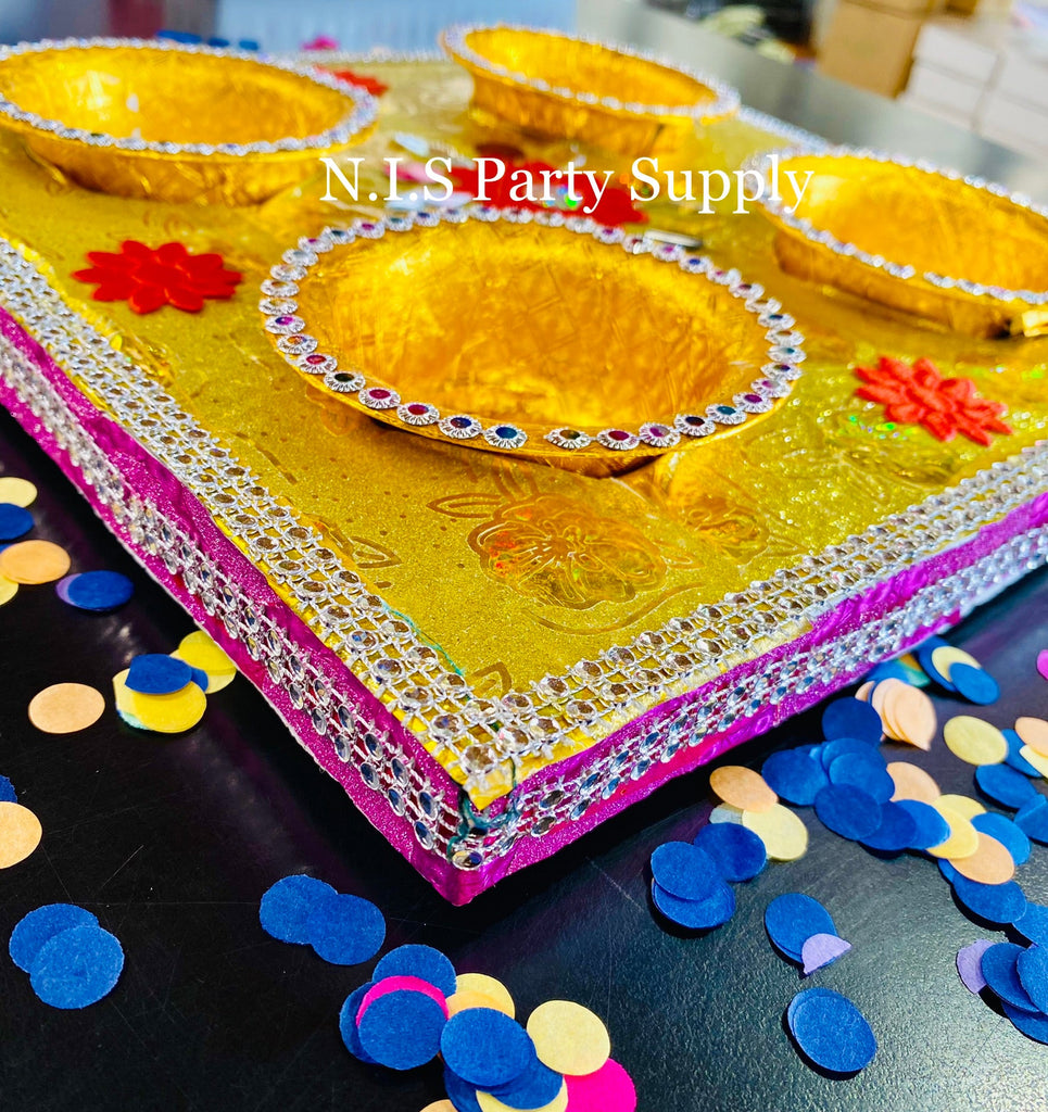 Thali Photo Square Buy Decoration Thali Square 4 section