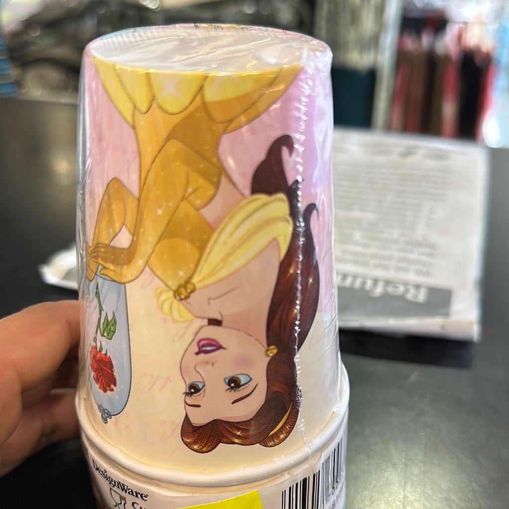 Disney beauty and Beast paper Cups 8pk NIS Packaging & Party Supply