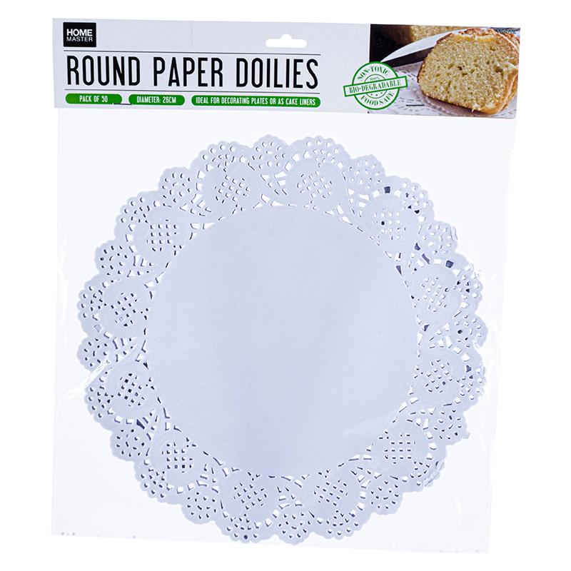 Doilies Round Paper 26cm 50pc NIS Packaging & Party Supply