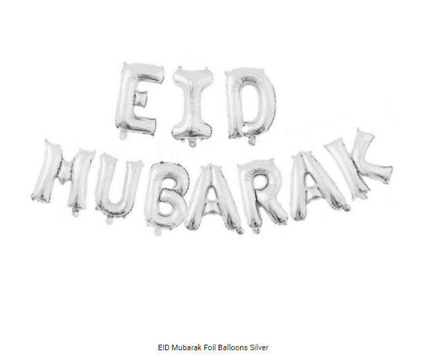 Buy EID MUBARAK Foil Banner Silver at NIS Packaging & Party Supply Brisbane, Logan, Gold Coast, Sydney, Melbourne, Australia
