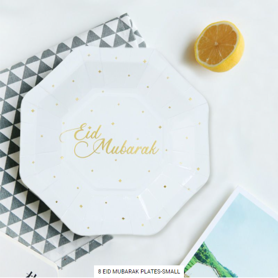 Buy Eid Mubarak Printed Paper Plates 18cm 8Pk at NIS Packaging & Party Supply Brisbane, Logan, Gold Coast, Sydney, Melbourne, Australia