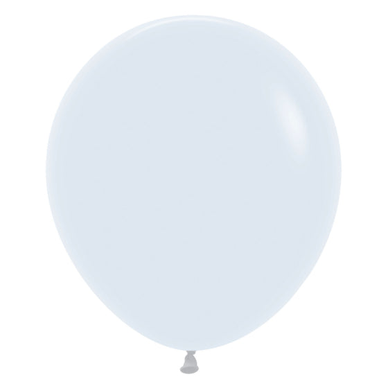 FASHION White Latex Balloons 45cm, 6PK NIS Packaging & Party Supply