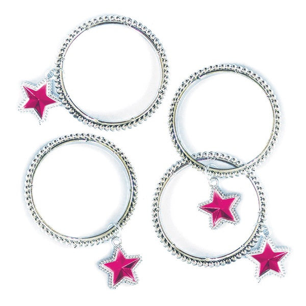 FAVOUR Bracelet Star Charm 4pc NIS Packaging & Party Supply