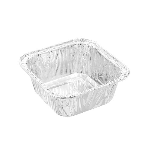 FOIL Baking Cup PLASTIC LID SQE 7.5 (15PK) NIS Packaging & Party Supply