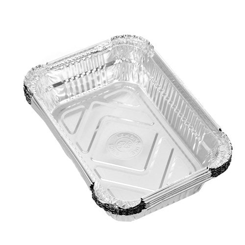 FOIL CONTAINERS With Lid 6PK 18.5X13X5cm NIS Packaging & Party Supply