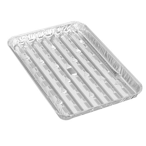 FOIL GRILL TRAY 4PK 34X22X3CM SHELF READY PDQ NIS Packaging & Party Supply