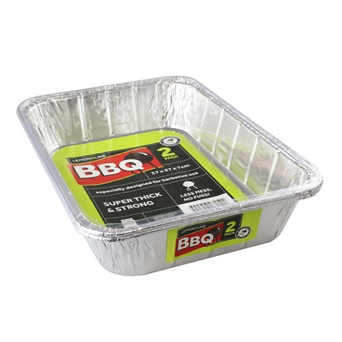 FOIL TRAY 2PK 37X27X7CM SHELF READY PDQ NIS Packaging & Party Supply