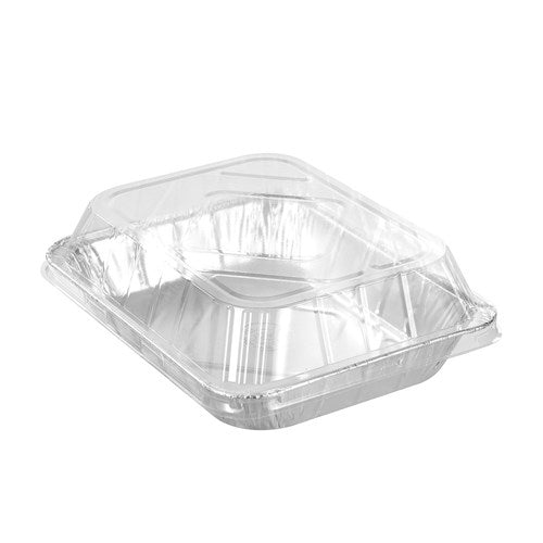 FOIL TRAY LGE W/ PLASTIC LID 31.5X25.5X5.5CM 3PK NIS Packaging & Party Supply