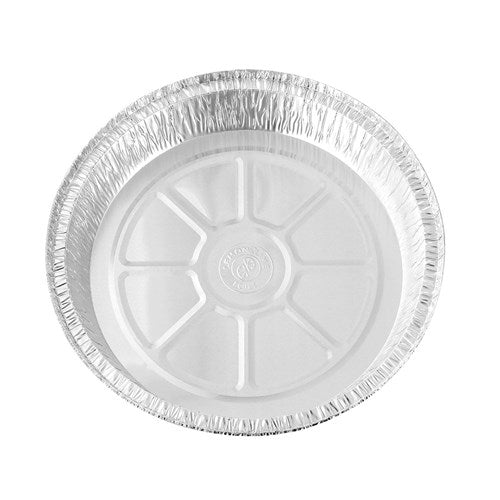 FOIL TRAY Round W/ PLASTIC LID 23X23X4.5CM 8PK NIS Packaging & Party Supply