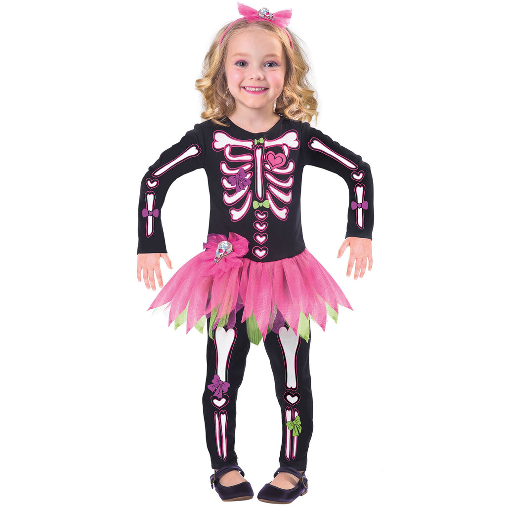 Fancy Bones Skeleton Girls Costume NIS Packaging & Party Supply