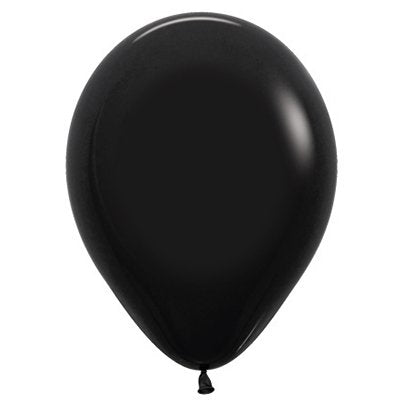 Fashion Black Latex 30cm, 100Pk NIS Packaging & Party Supply