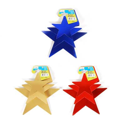 Buy Foilboard Stars 3 Astd Sizes-3 Ast Colour at NIS Packaging & Party Supply Brisbane, Logan, Gold Coast, Sydney, Melbourne, Australia