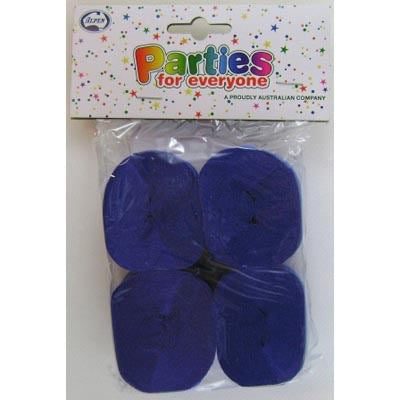 French Blue Streamer Crepe Pack of 4 NIS Packaging & Party Supply