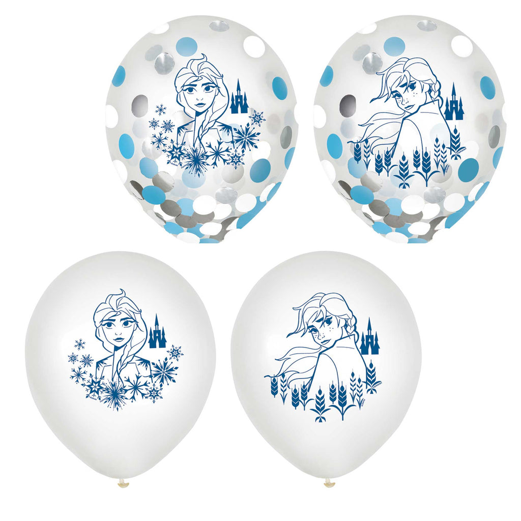 Frozen 2  Latex Confetti  Balloon  (12 in 30cm) NIS Packaging & Party Supply