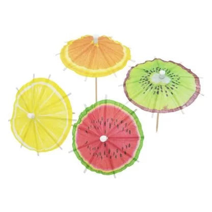 Fruit Umbrella Picks 20pk NIS Packaging & Party Supply