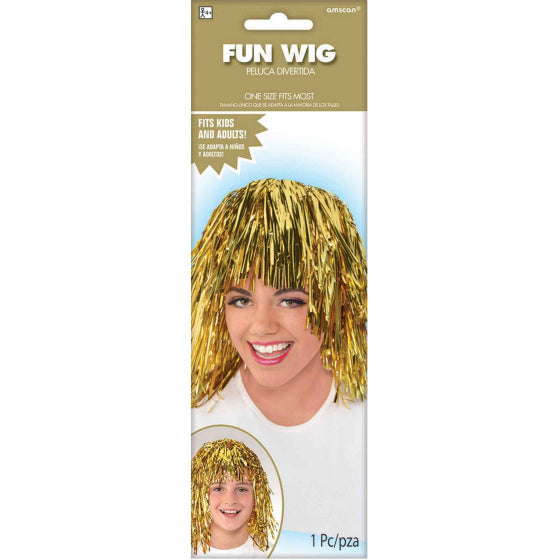 Fun Wig - GOLD one size fits most 1pc NIS Packaging & Party Supply