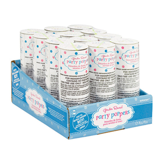 GIRL OR BOY? CONFETTI POPPERS - BOY GENDER REVEAL NIS Packaging & Party Supply