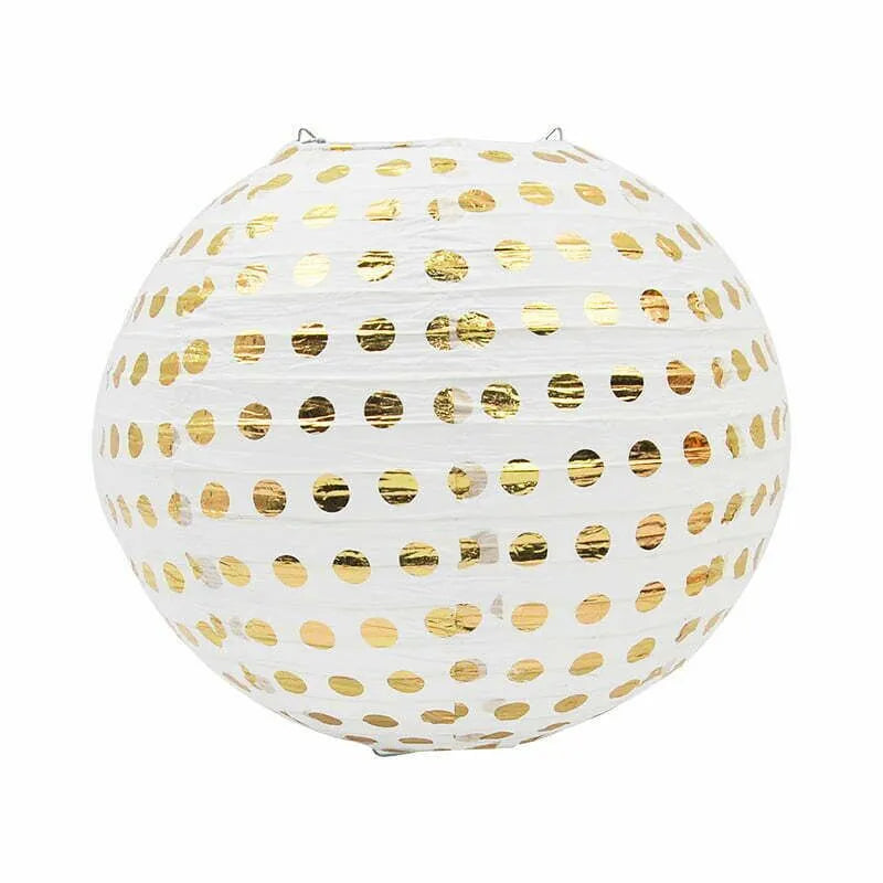 GOLD DOTS Paper Lantern 1pc NIS Traders