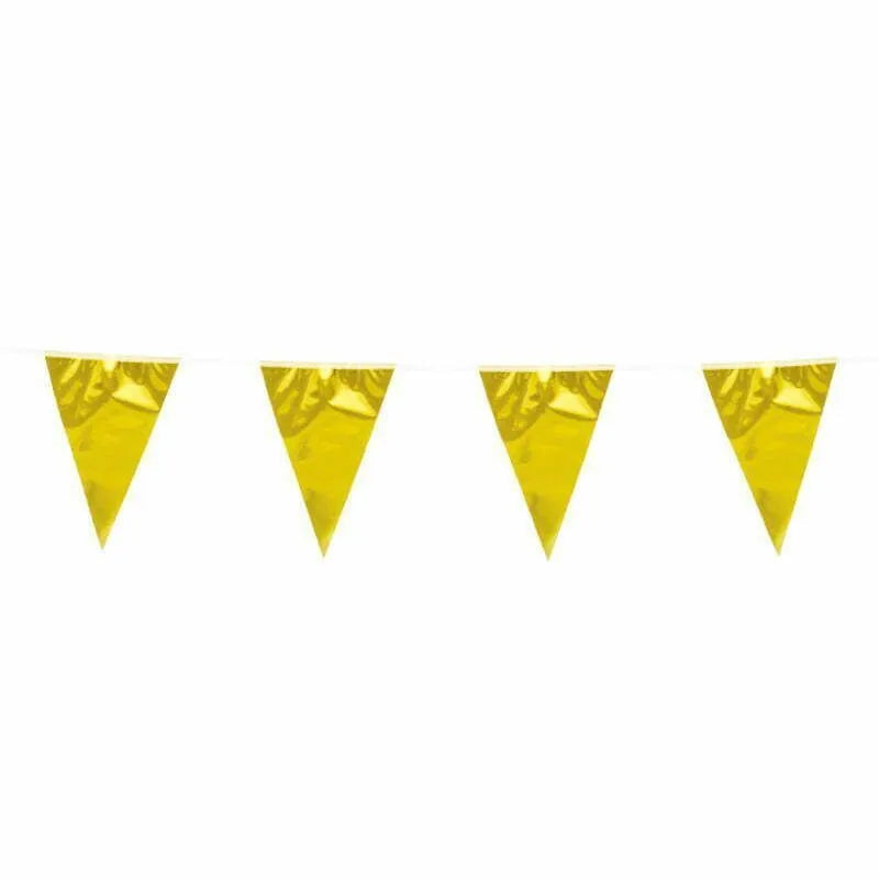 GOLD PET Bunting 10 meters Long  1pc NIS Traders