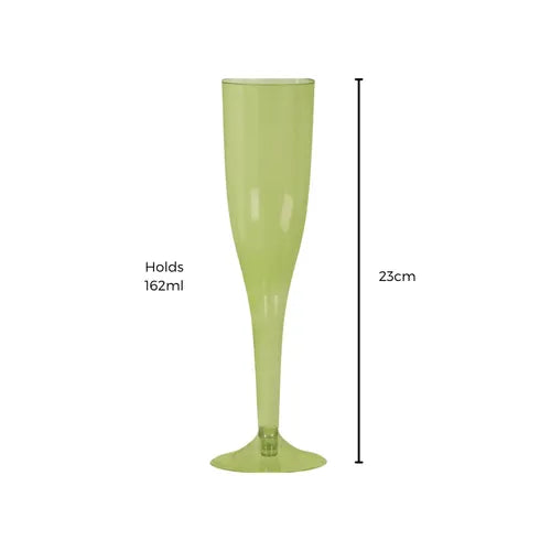 GREEN PLASTIC CHAMPAGNE GLASSES 18pk NIS Traders