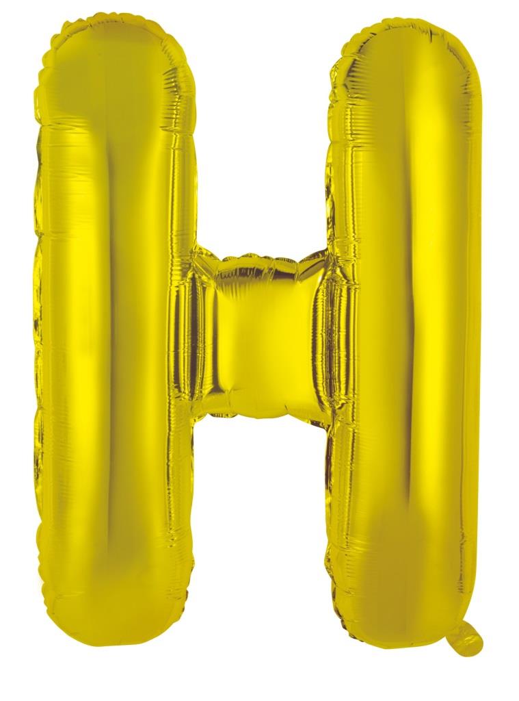 Buy Gold Foil Balloon Alphabet #H (34inch) at NIS Packaging & Party Supply Brisbane, Logan, Gold Coast, Sydney, Melbourne, Australia
