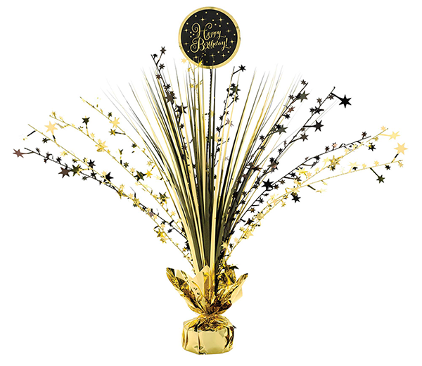 Gold HBD Spray Centerpiece Black NIS Traders