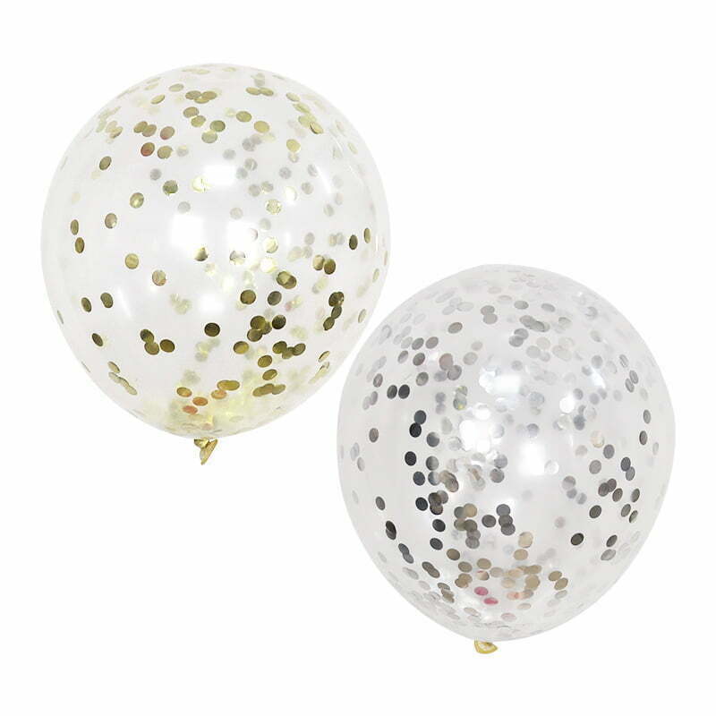 Gold/Silver Confetti Balloons NIS Traders