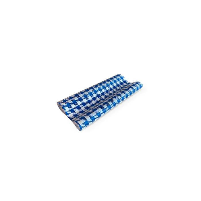 Greaseproof Paper Gingham Blue Half 190 x 150mm – 400/ream NIS Traders